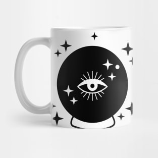 Crystal Ball Divination Witchy Pattern with Seeing Eye Mug